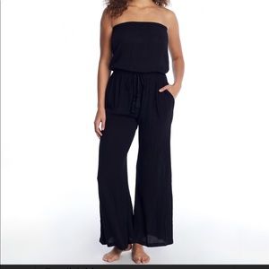 ELAN Strapless Jumpsuit Cover Up
